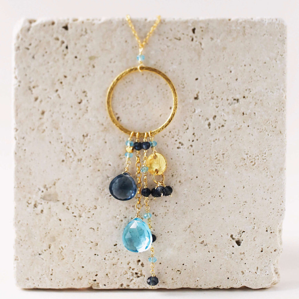 Aquamarine and Iolite Ammil Necklace