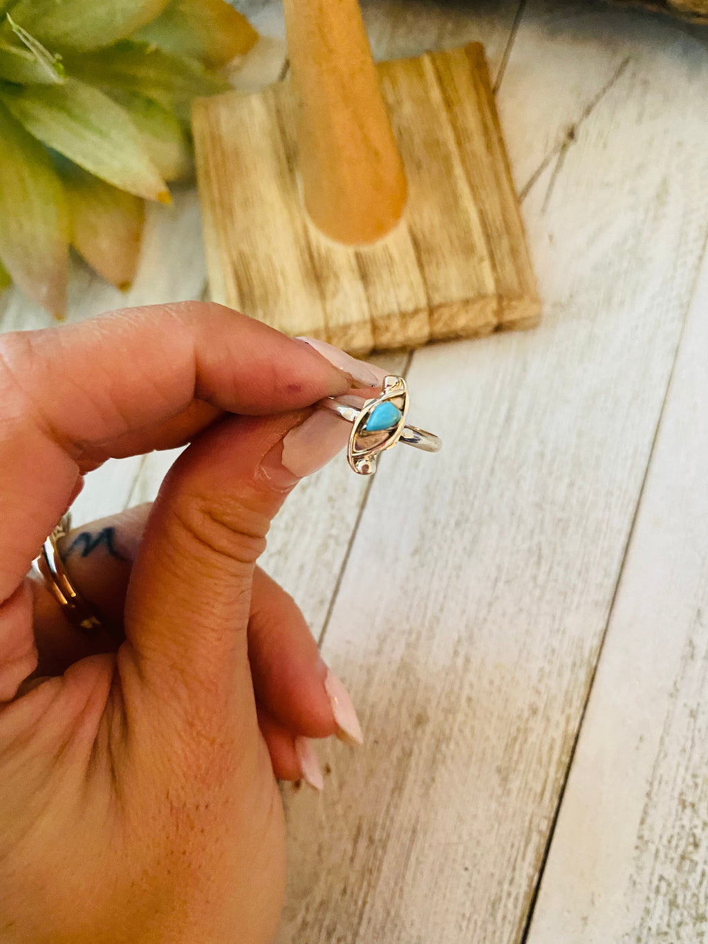 Handcrafted Sterling Silver & Turquoise Ring