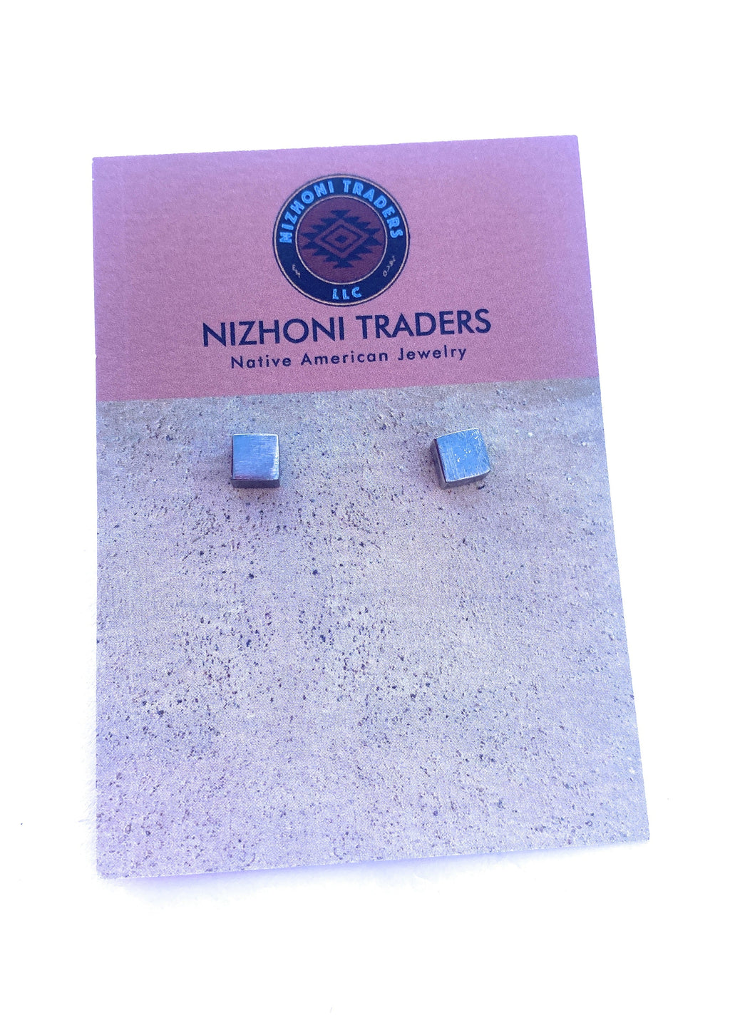 Handcrafted Sterling Silver Cube Stud Earrings