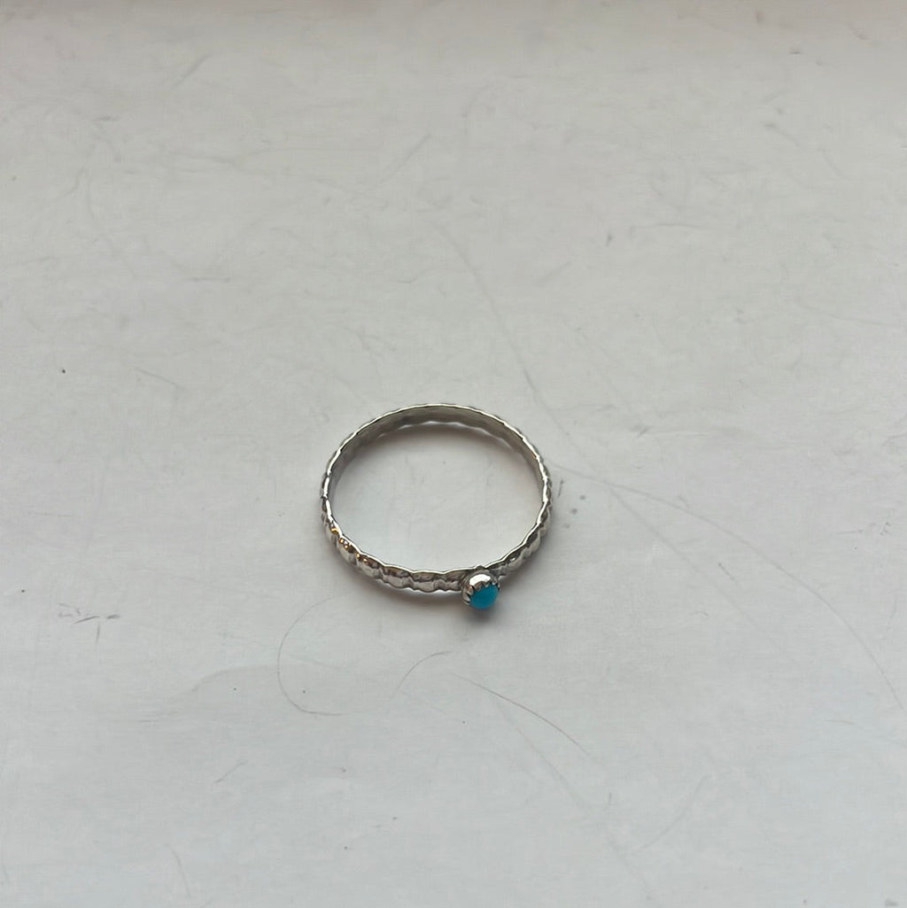 “The Dainty” Handcrafted Sterling Silver & Turquoise Ring