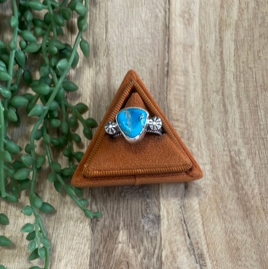 “The Must Have” Handcrafted Sterling Silver Single Stone Turquoise Ring