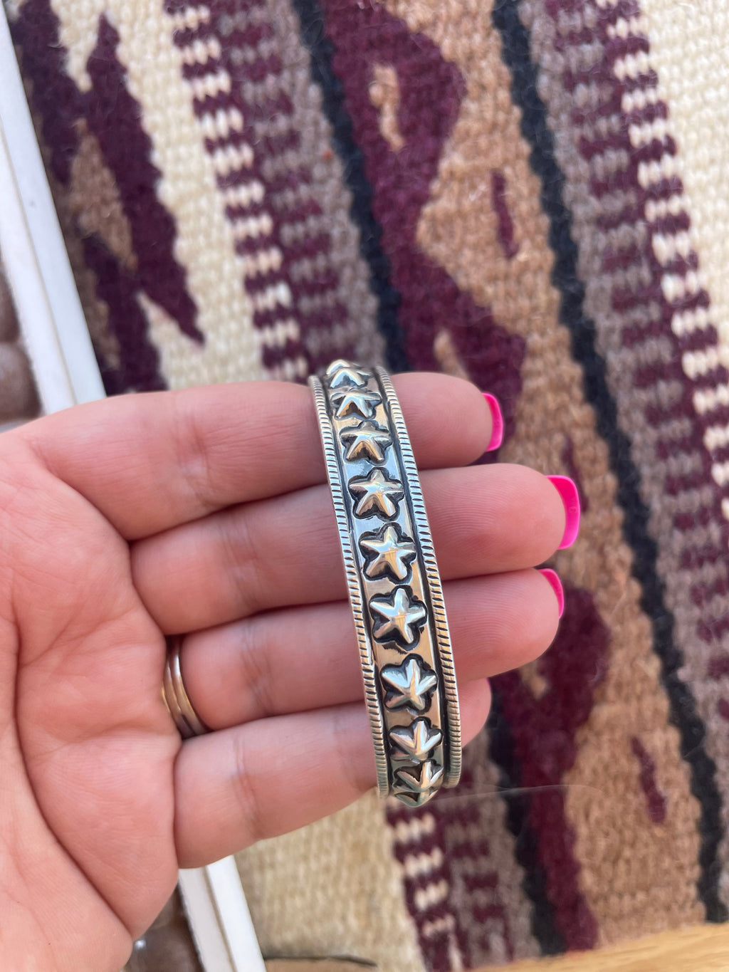 “The Star Cuff” Handcrafted Sterling Silver Adjustable Star Cuff Bracelet
