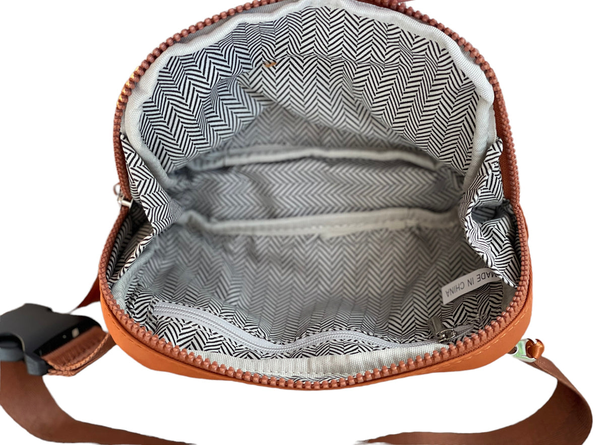The Lennon Nylon Belt Bag, Sling Bag, Waist Bag | Burnt Orange