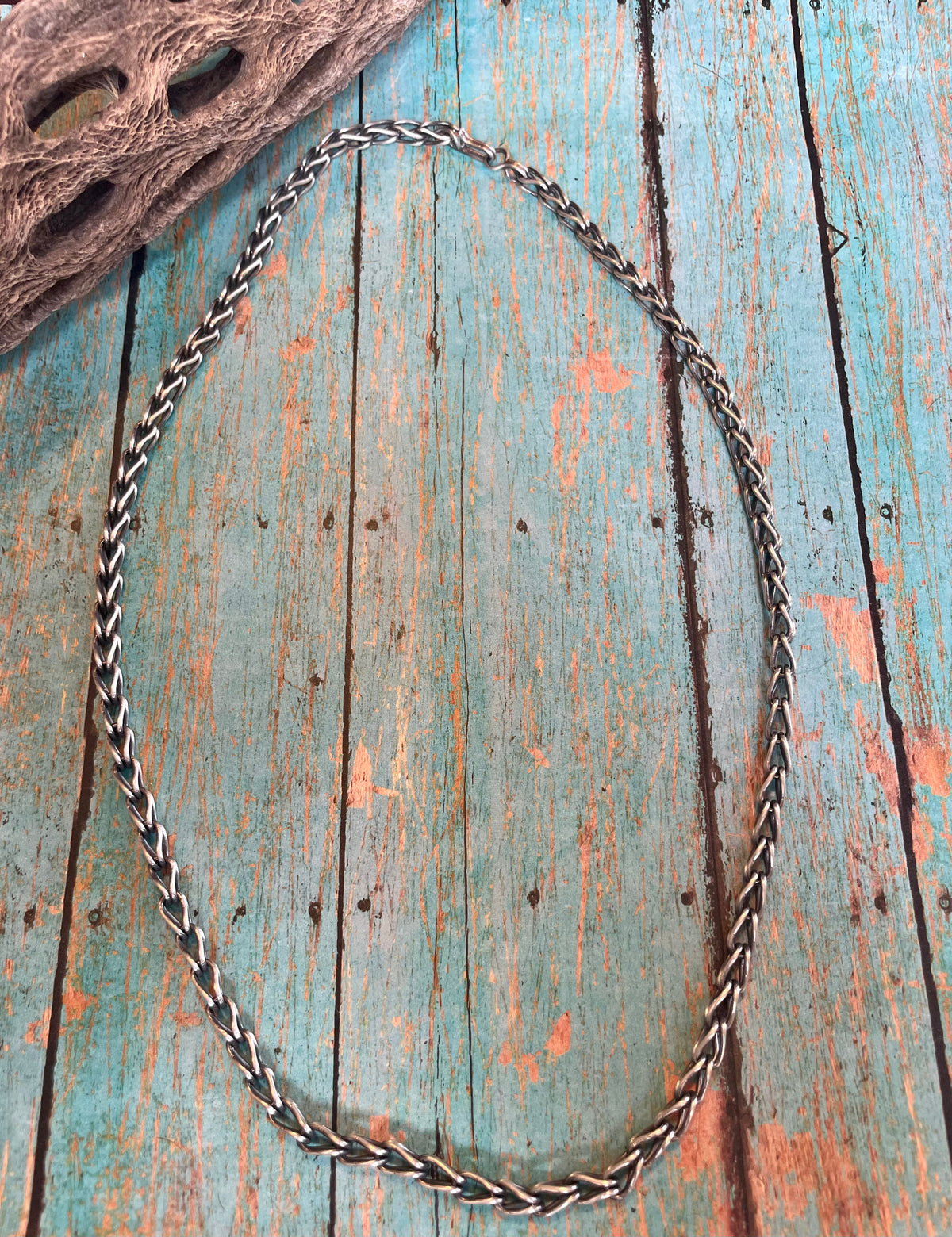 Handcrafted Sterling Silver Necklace 24 inch