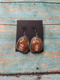 Handcrafted Sterling Silver & Rhodochrosite Stone Dangle Earrings