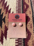 “The Sylvia” Queen Pink Conch & Sterling Silver Stud Earrings