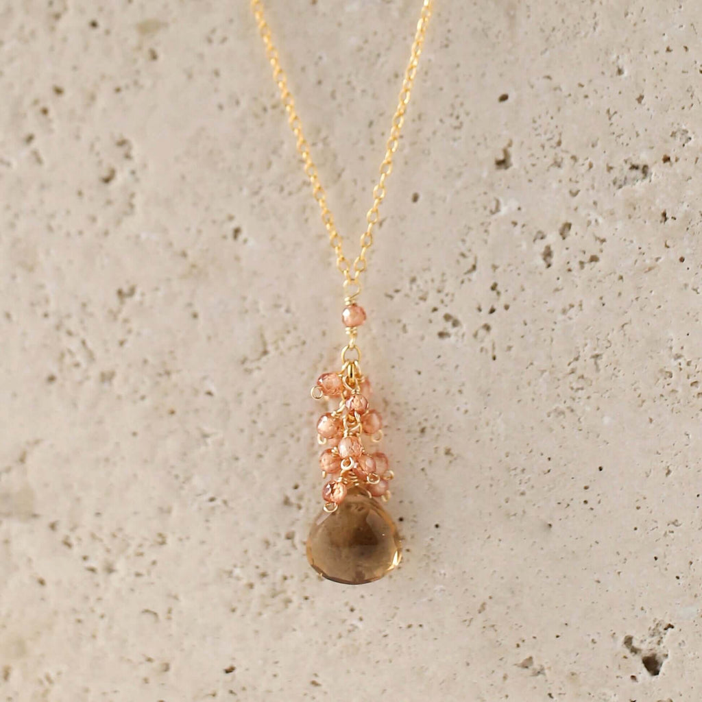 Smoky Quartz Cluster Necklace