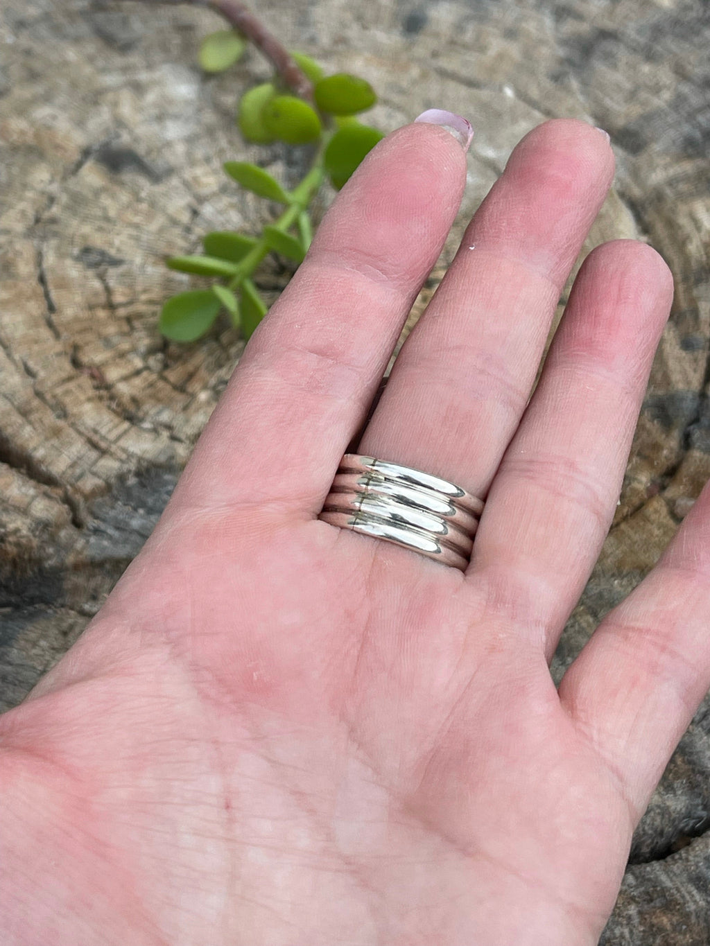 Handcrafted Sterling Silver Turquoise Oval Ring Sz 8