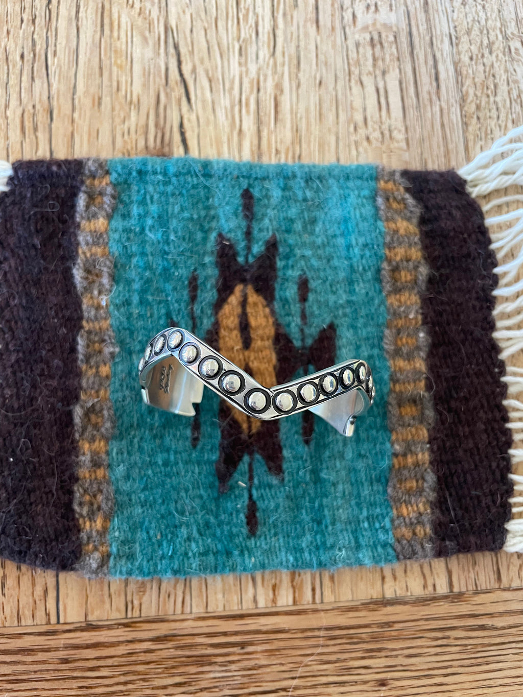 Handcrafted Sterling Silver Arrow Cuff Bracelet Signed