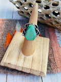 Handcrafted Turquoise & Sterling Silver Ring Size 5