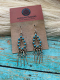 Handcrafted Sterling Silver & Turquoise Dangle Earrings
