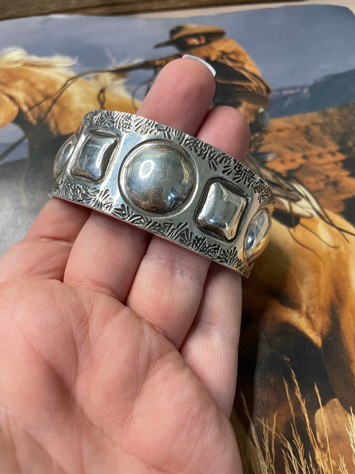 Sterling Silver Cuff Bracelet By Cody Willie  Signed & Stamped /