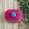 Handcrafted Turquoise & Sterling Silver Single Stone Ring
