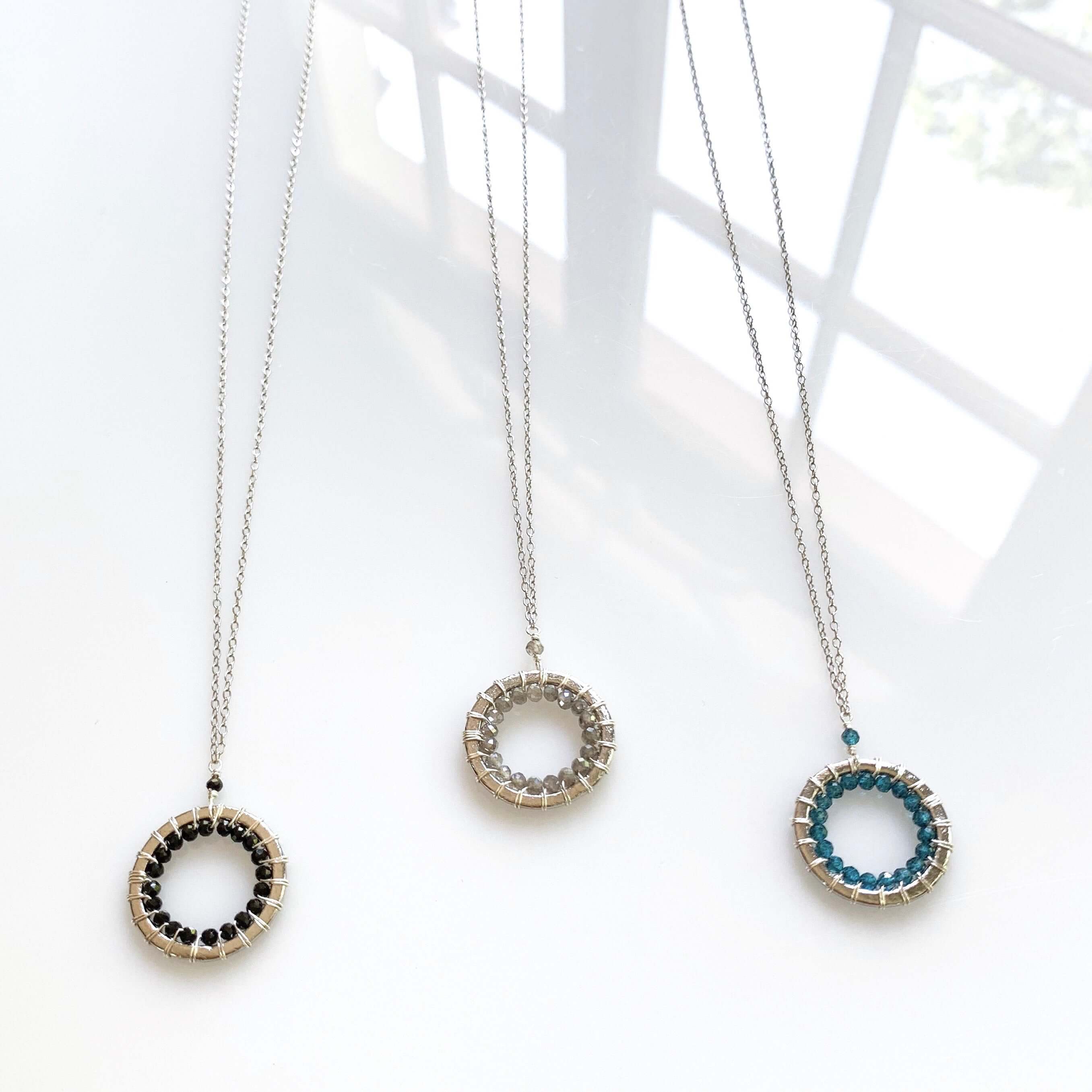 Halo Mini Silver Pendants
