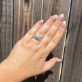 Handcrafted Sterling Silver Kingman Turquoise Band Ring