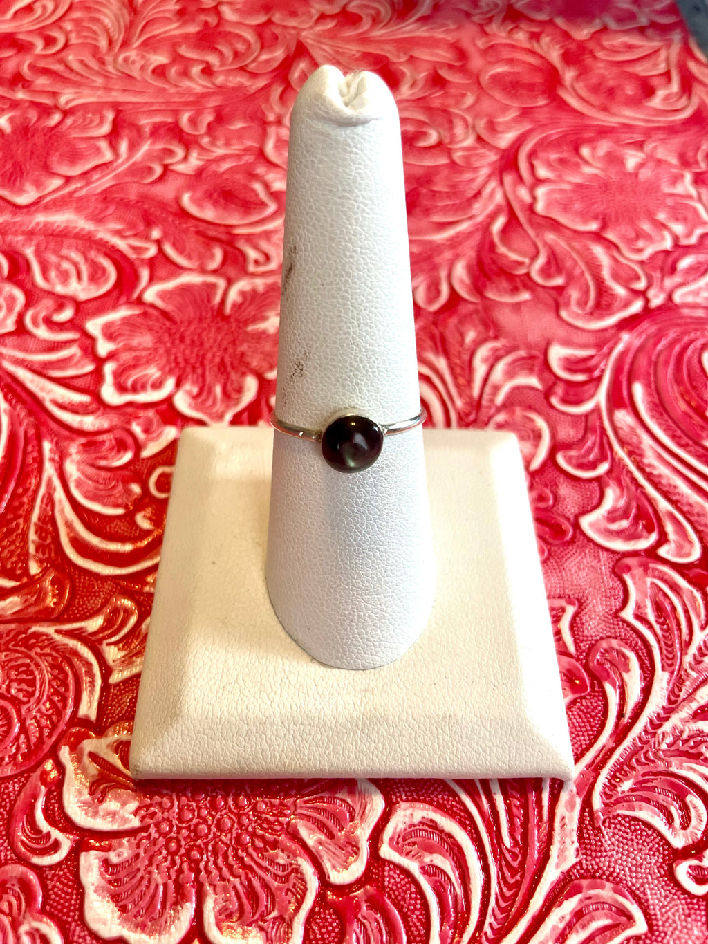 Handcrafted Dark Topaz Stone & Sterling Silver Ring