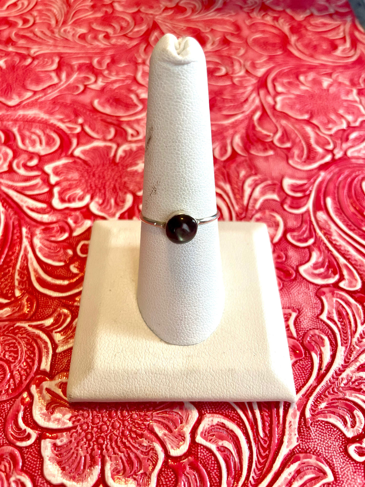 Handcrafted Dark Topaz Stone & Sterling Silver Ring