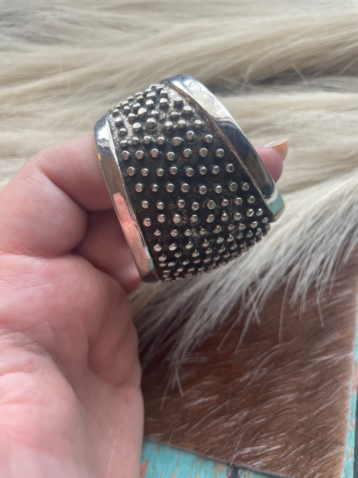 Handcrafted Sterling Silver Cuff Bracelet Signed
