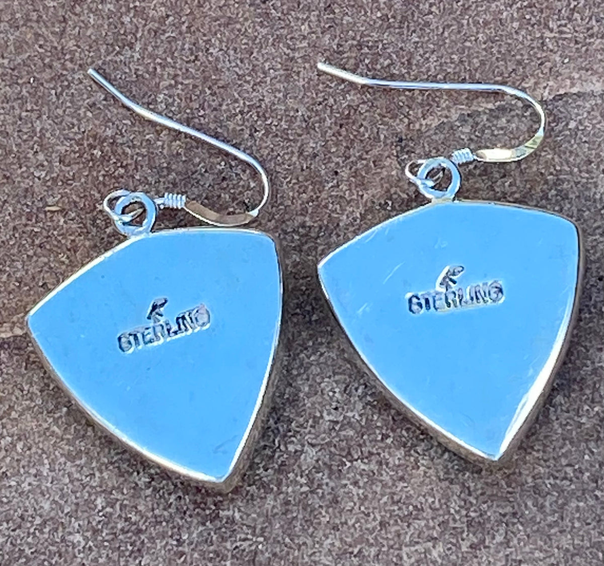 Handcrafted Turquoise 8 & Sterling Silver Dangle Earrings