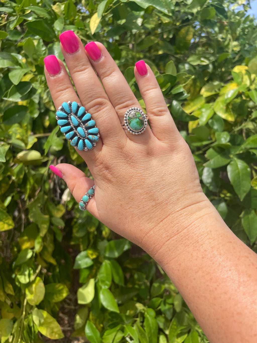 “The Taylor” Handcrafted Turquoise Sterling Silver Ring Size 10