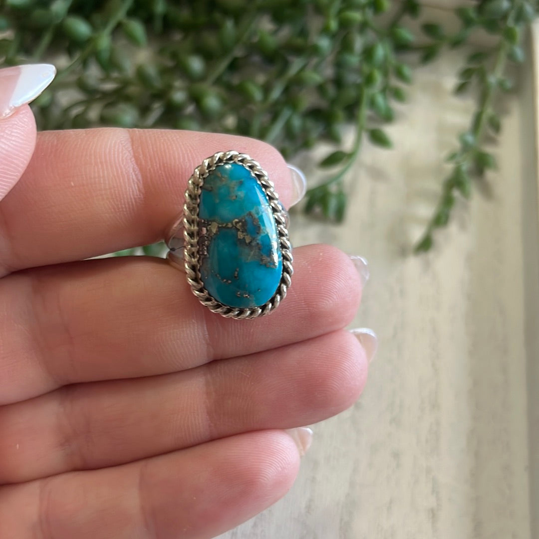 Sterling Silver Single Stone Turquoise Ring