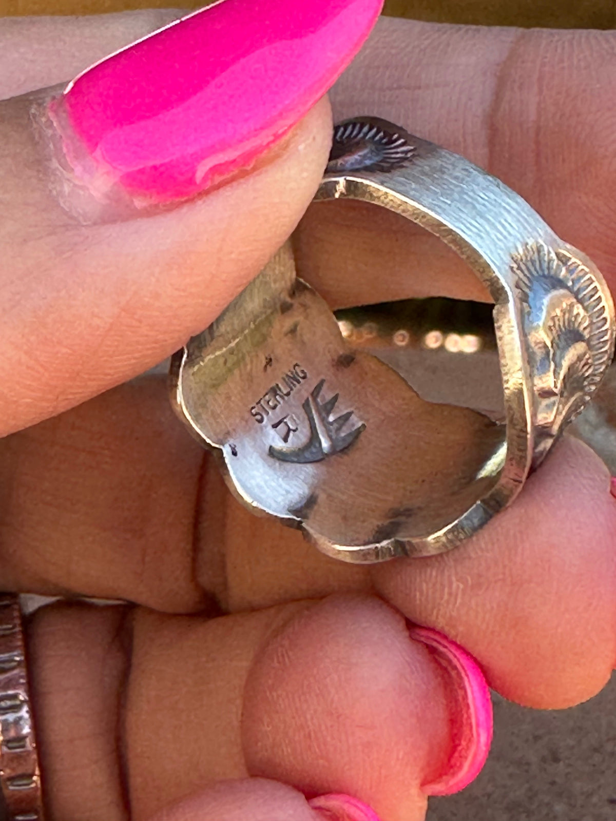 The Benny Ramone Sterling Flower Cigar Band Ring