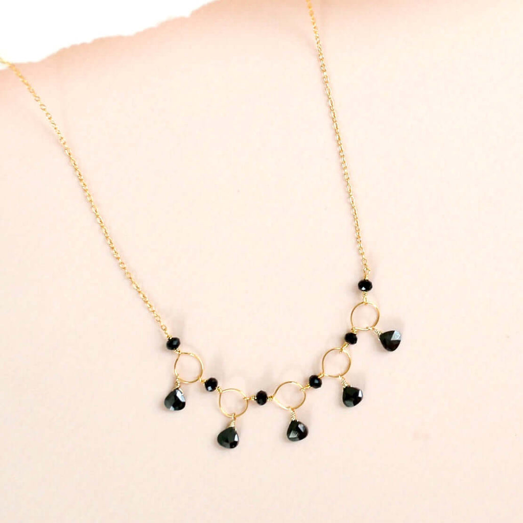 Blue Gemstone Mini Sparkler Necklace