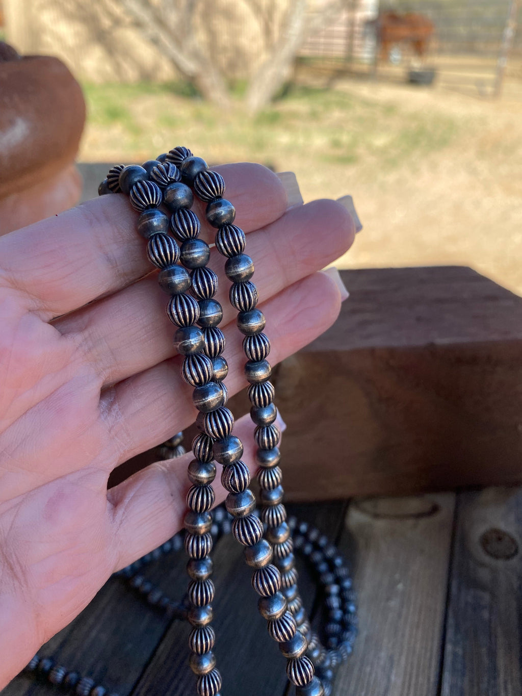Custom 6mm Handcrafted Pearl Style 70 inch beads