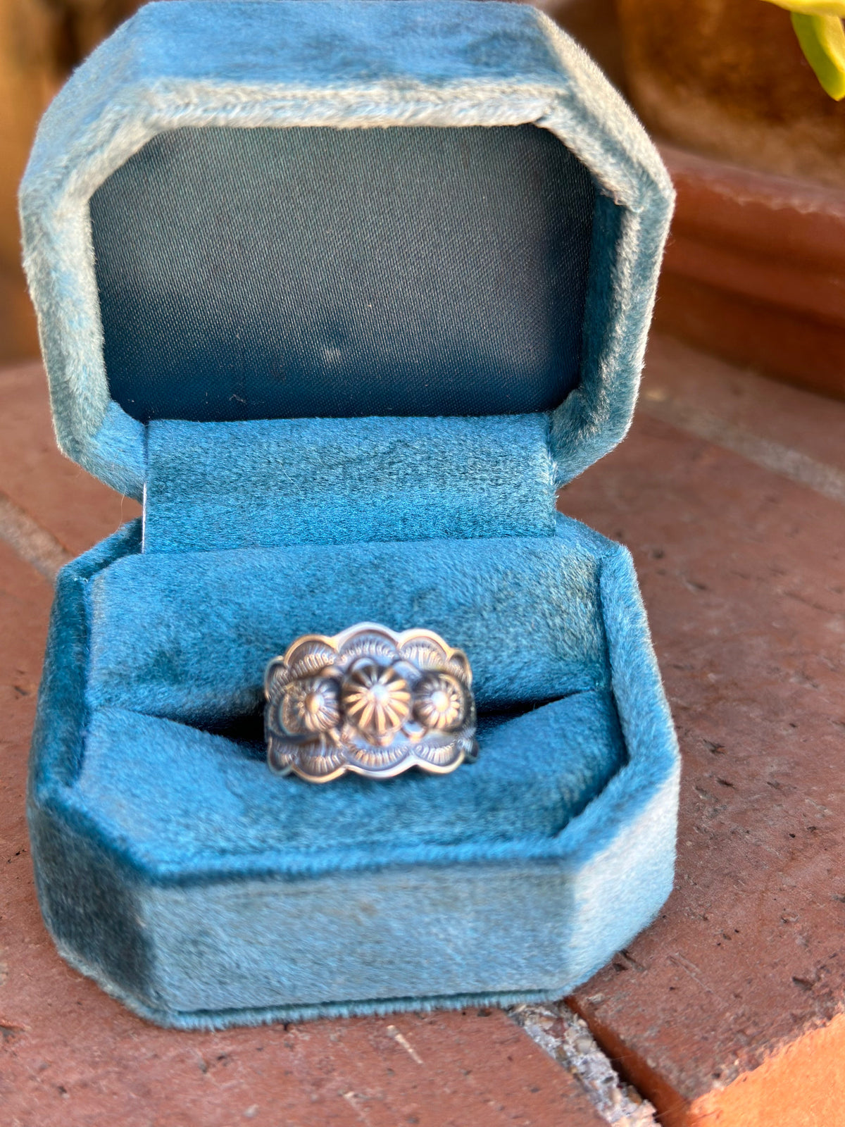 The Benny Ramone Sterling Flower Cigar Band Ring