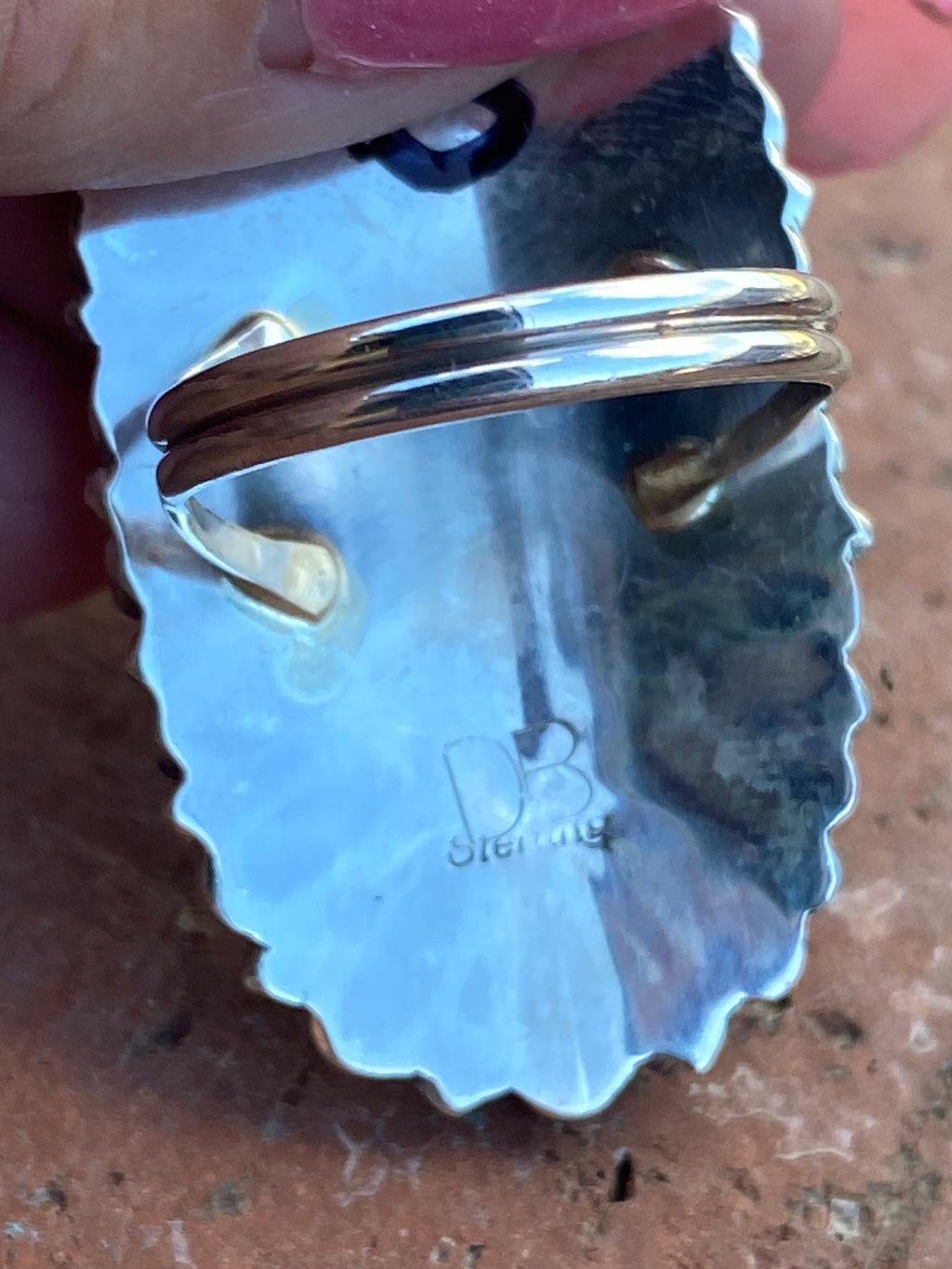 Handcrafted Sterling Silver & Natural Spice Mojave Cluster Ring