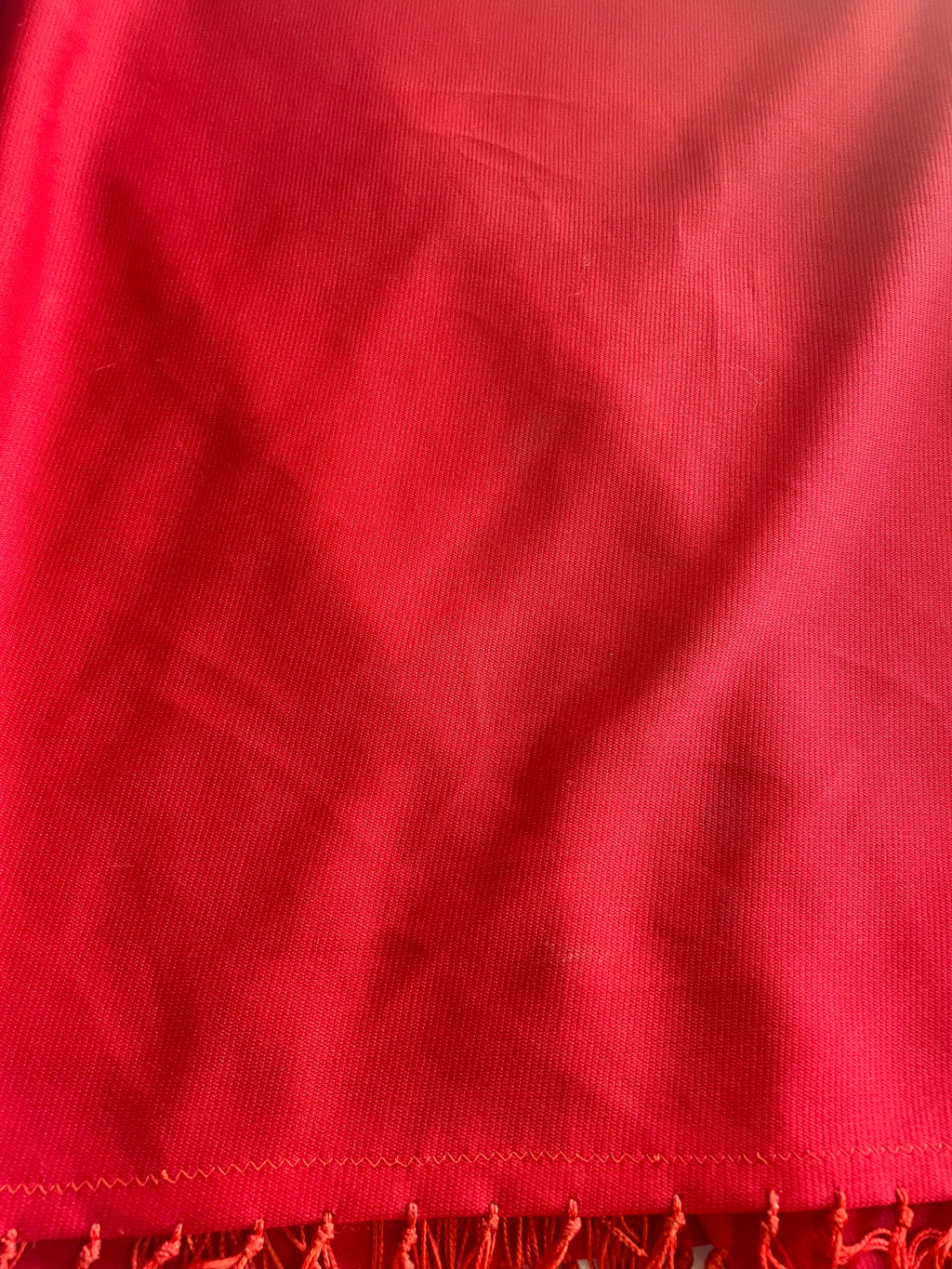 Handcrafted Old Pawn Red Vintage Blanket