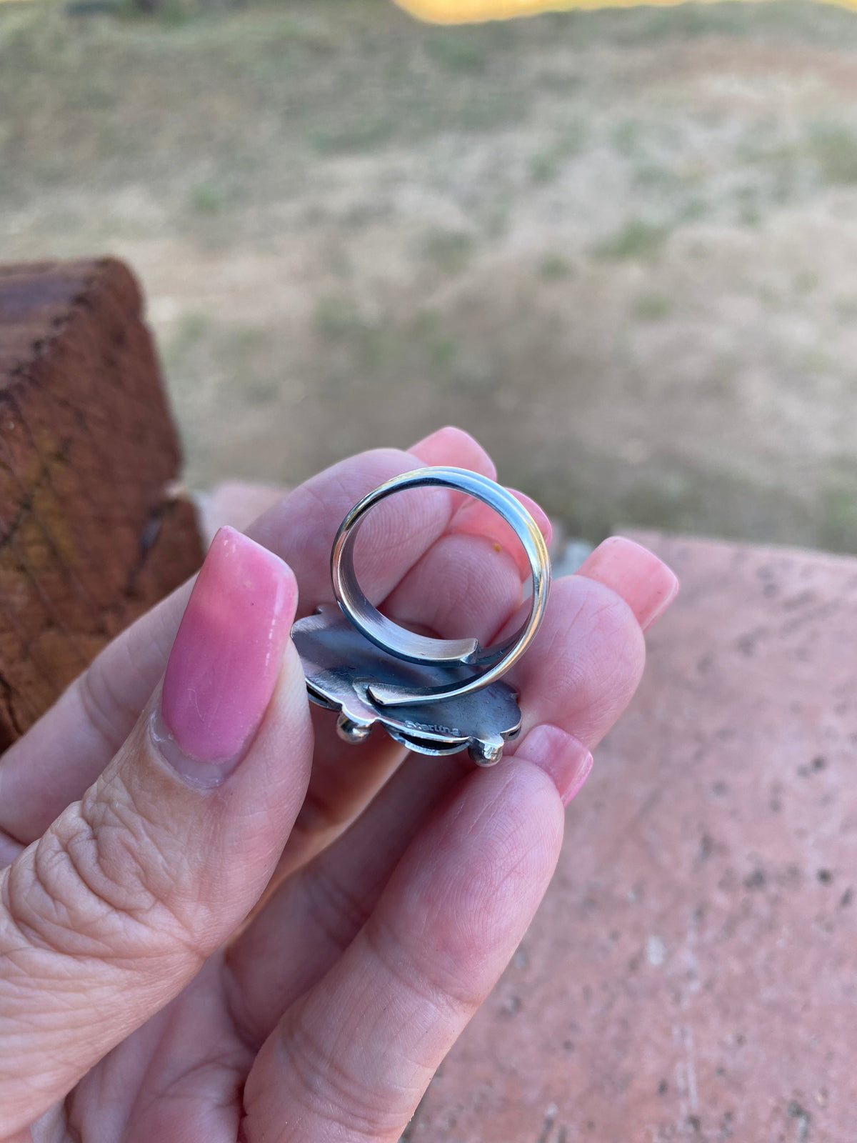 Handcrafted Sterling Silver Adjustable Flower Ring
