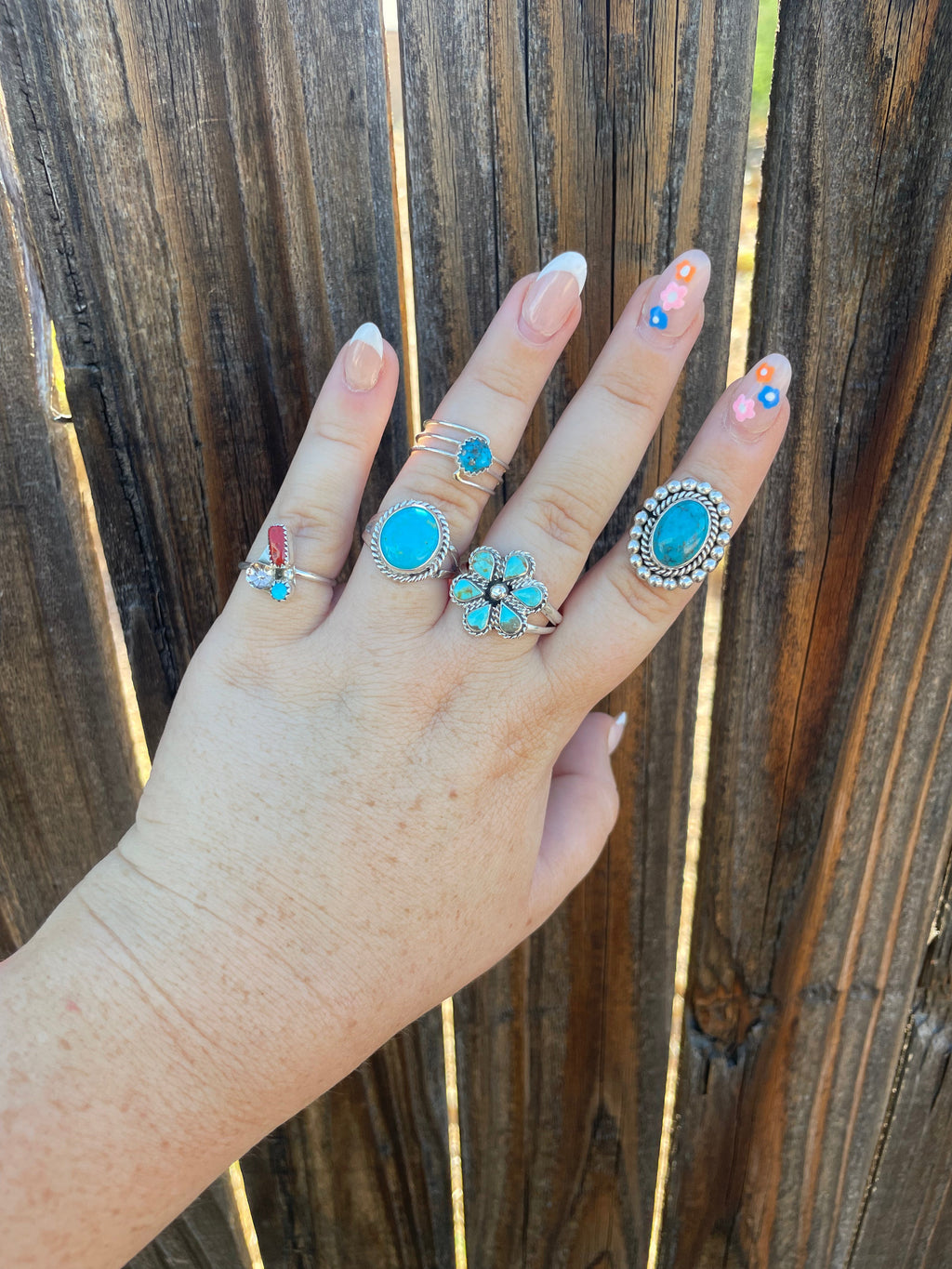 Handcrafted Turquoise & Sterling Silver Single Stone Ring