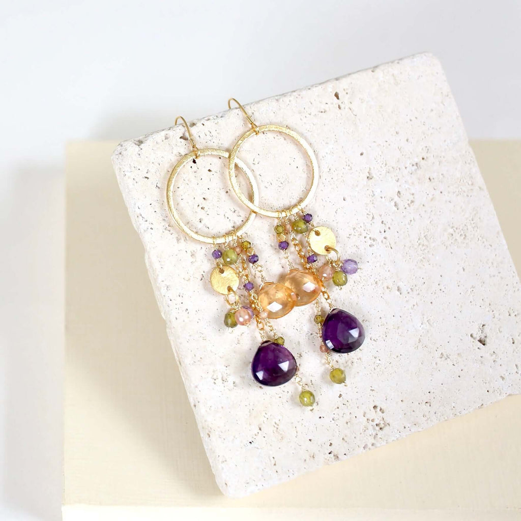 Iolite & Aquamarine Ammil Earrings