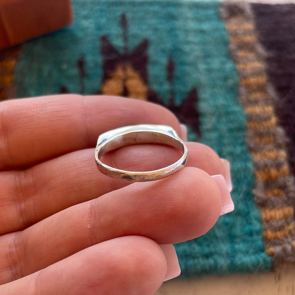 Handcrafted Sterling Silver & Turquoise 4 Stone Stacker Ring