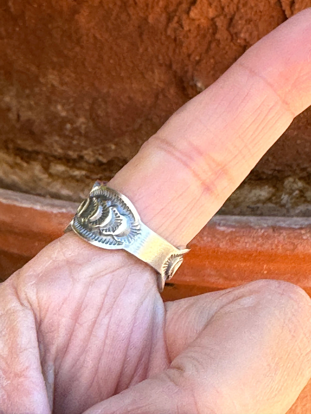 The Benny Ramone Sterling Flower Cigar Band Ring