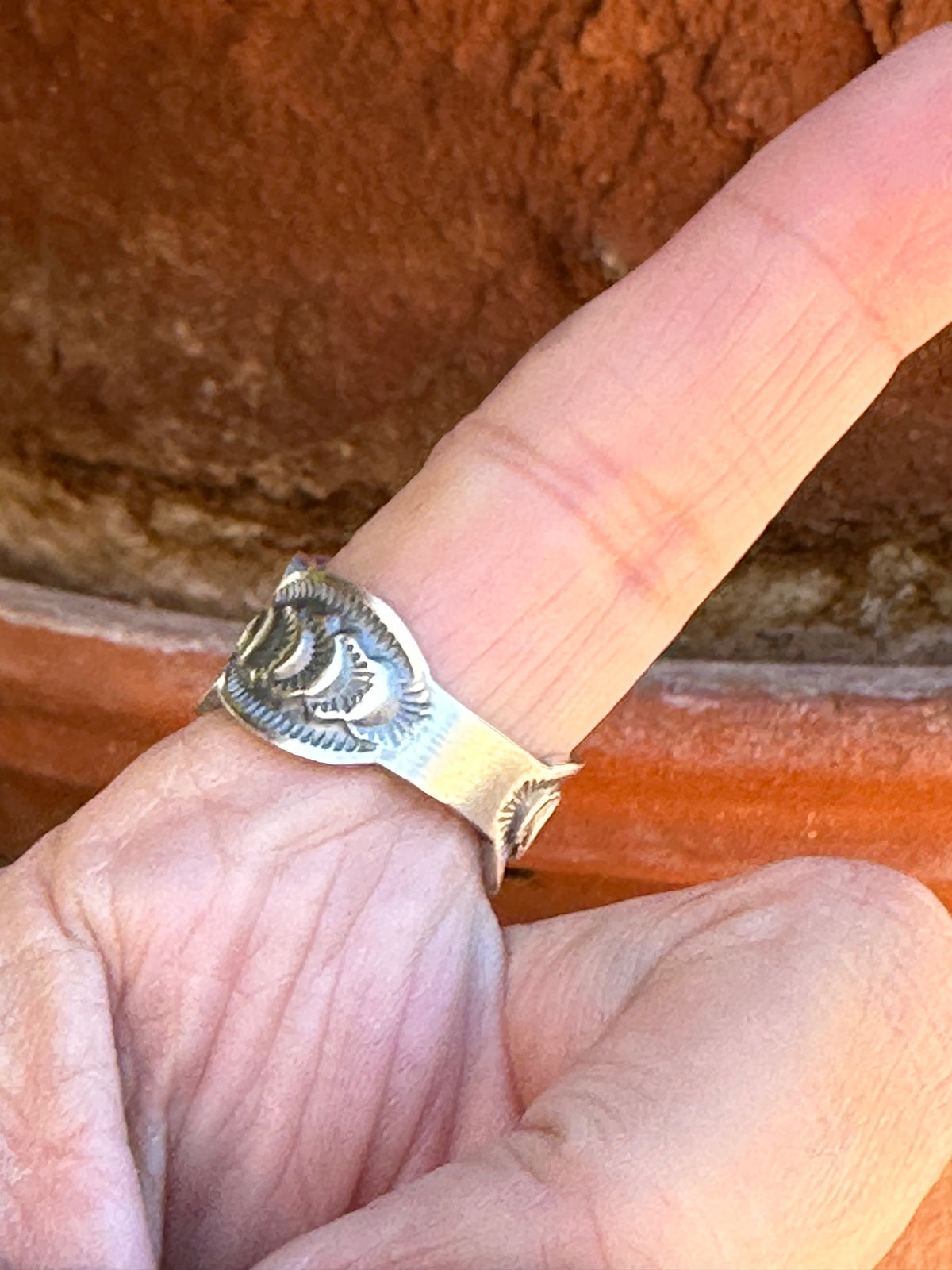 The Benny Ramone Sterling Flower Cigar Band Ring