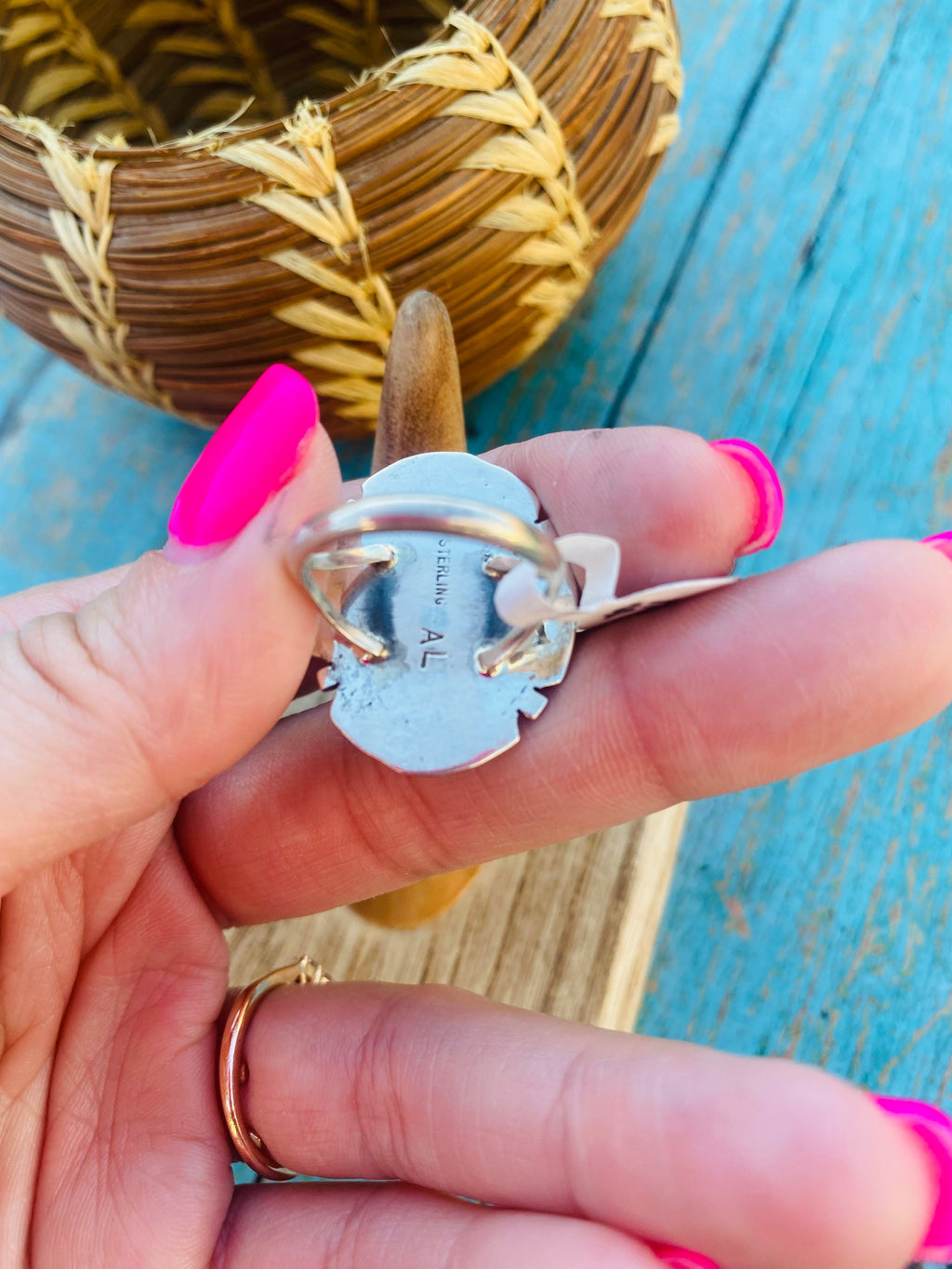 Handcrafted Purple Mojave & Sterling Silver Ring