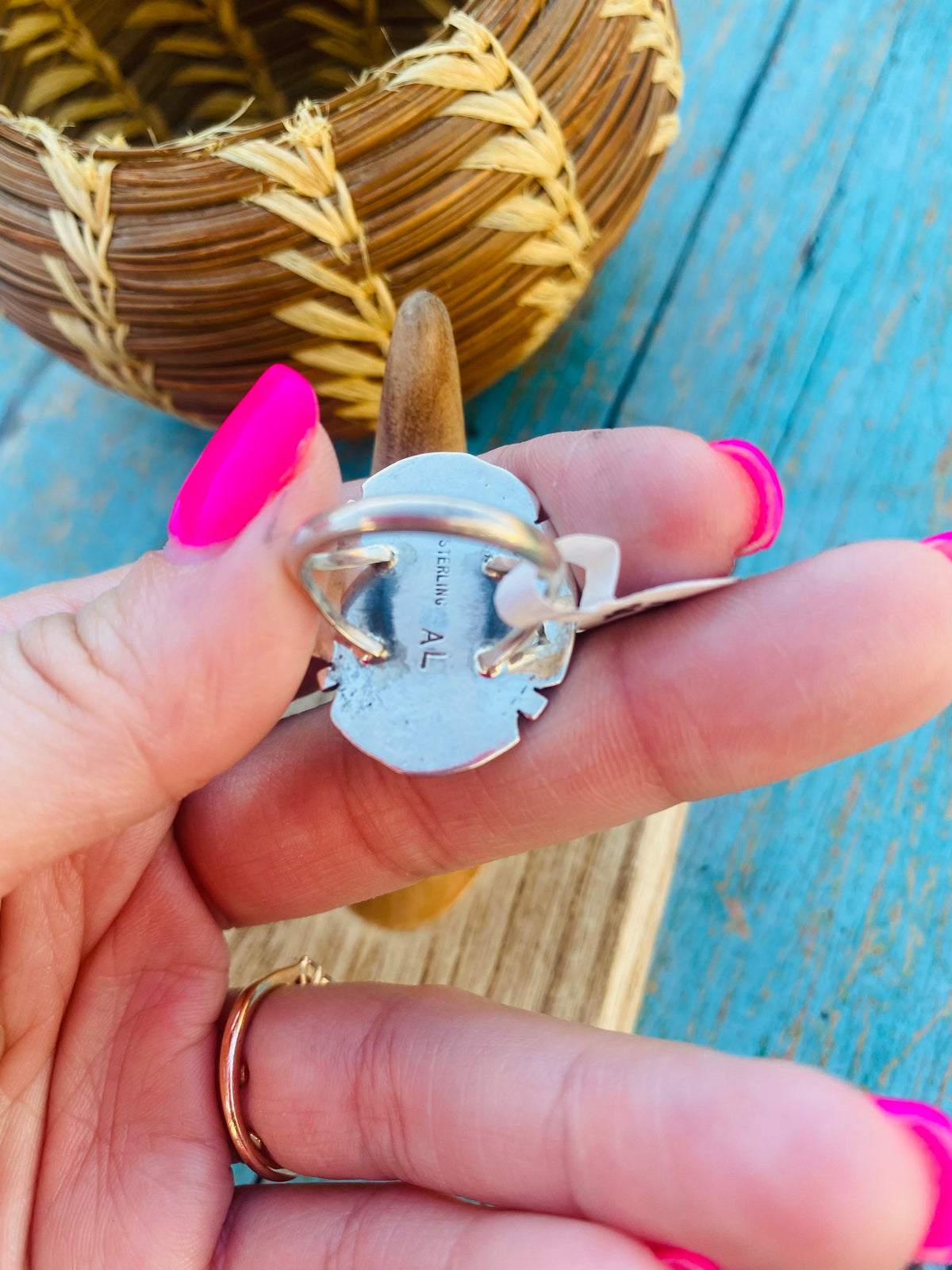 Handcrafted Purple Mojave & Sterling Silver Ring
