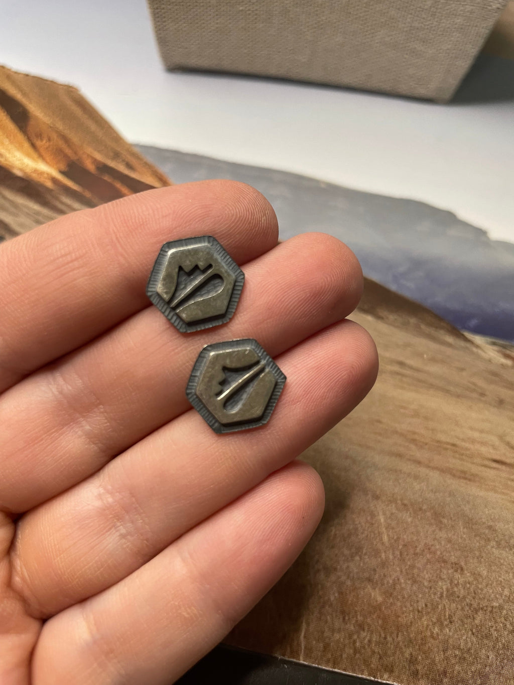 Handcrafted Sterling Silver Stud Earrings