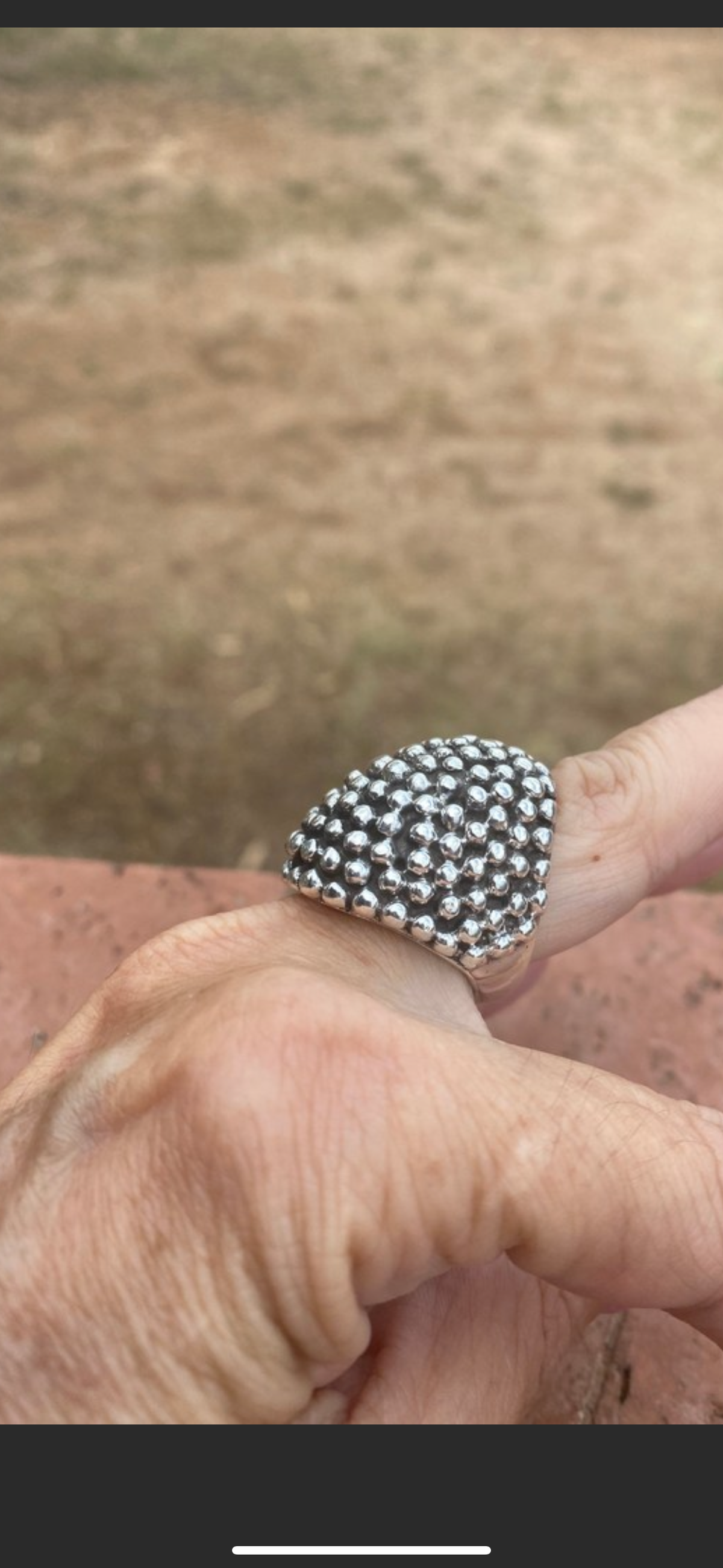 Handcrafted Sterling Silver Ball Dome Ring