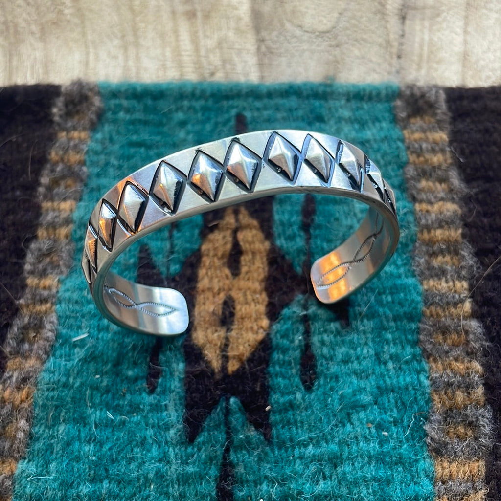 “The Blake” Amazing Handcrafted Sterling Silver Cuff Bracelet Signed