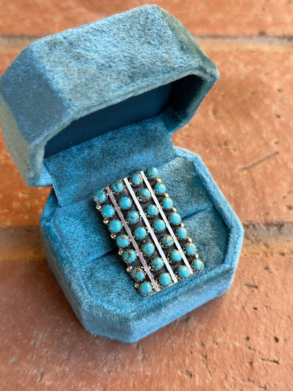 Handcrafted Sterling Silver & Kingman Turquoise Snake Eye Ring