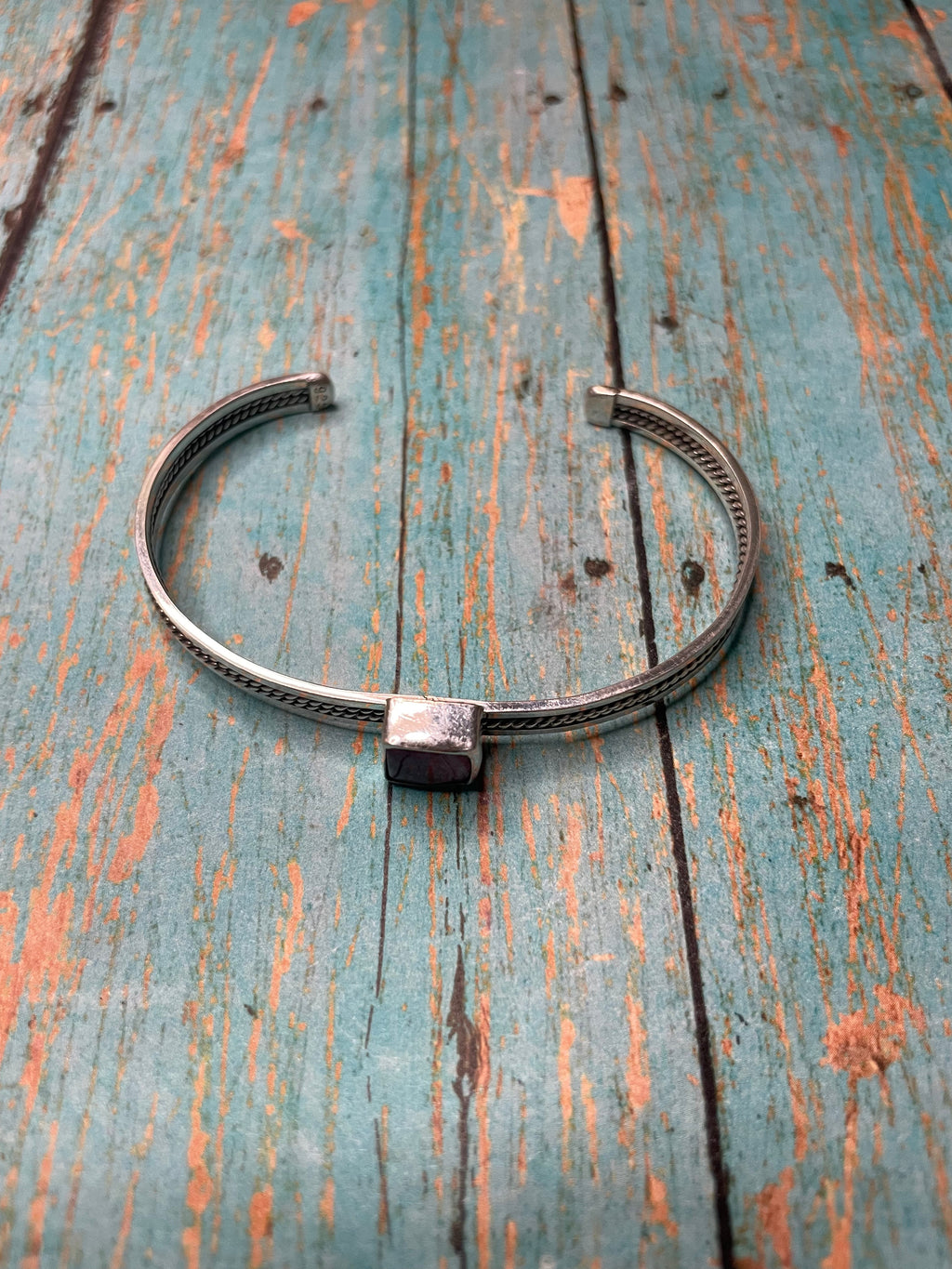Handcrafted Purple Spiny & Sterling Silver Adjustable Cuff Bracelet