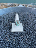 Handcrafted Golden Hills Turquoise And Sterling Silver Adjustable Ring