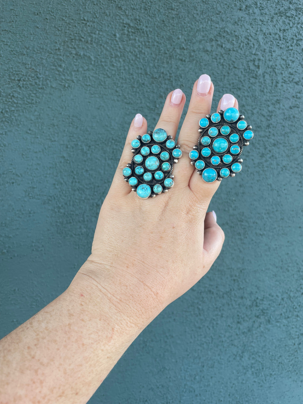 Handcrafted Sterling Silver & Turquoise Adjustable Ring