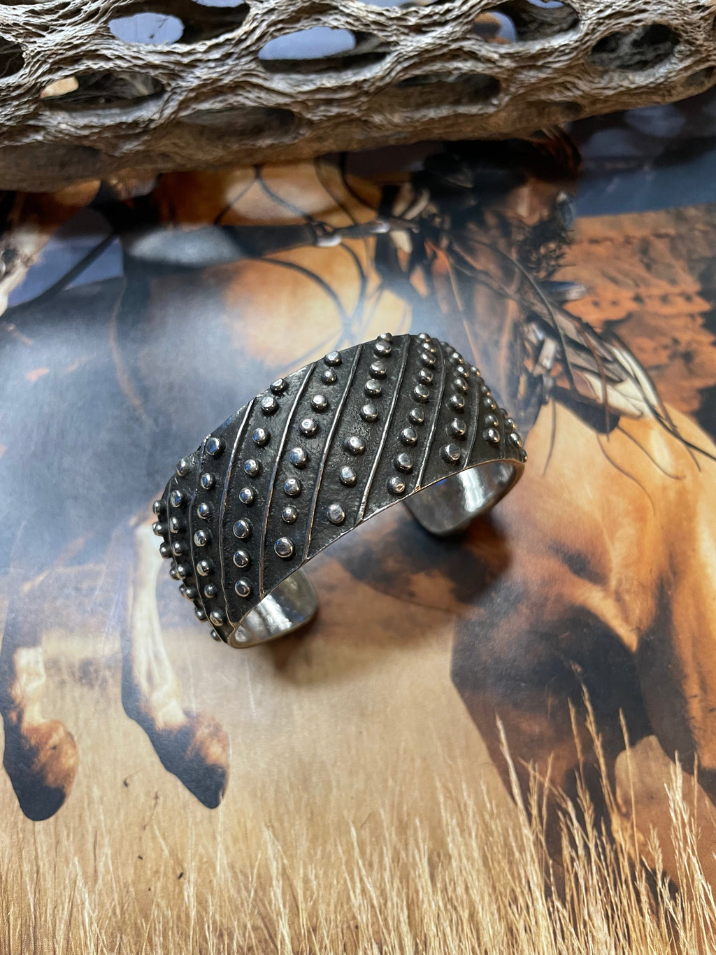 Handcrafted Sterling Silver Cuff Bracelet Signed