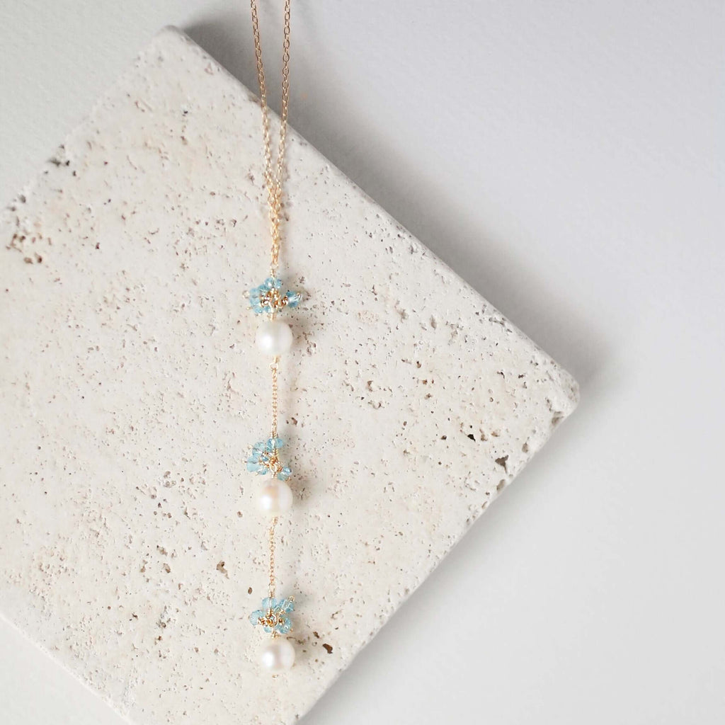 Pearl and Pink Tourmaline Necklace