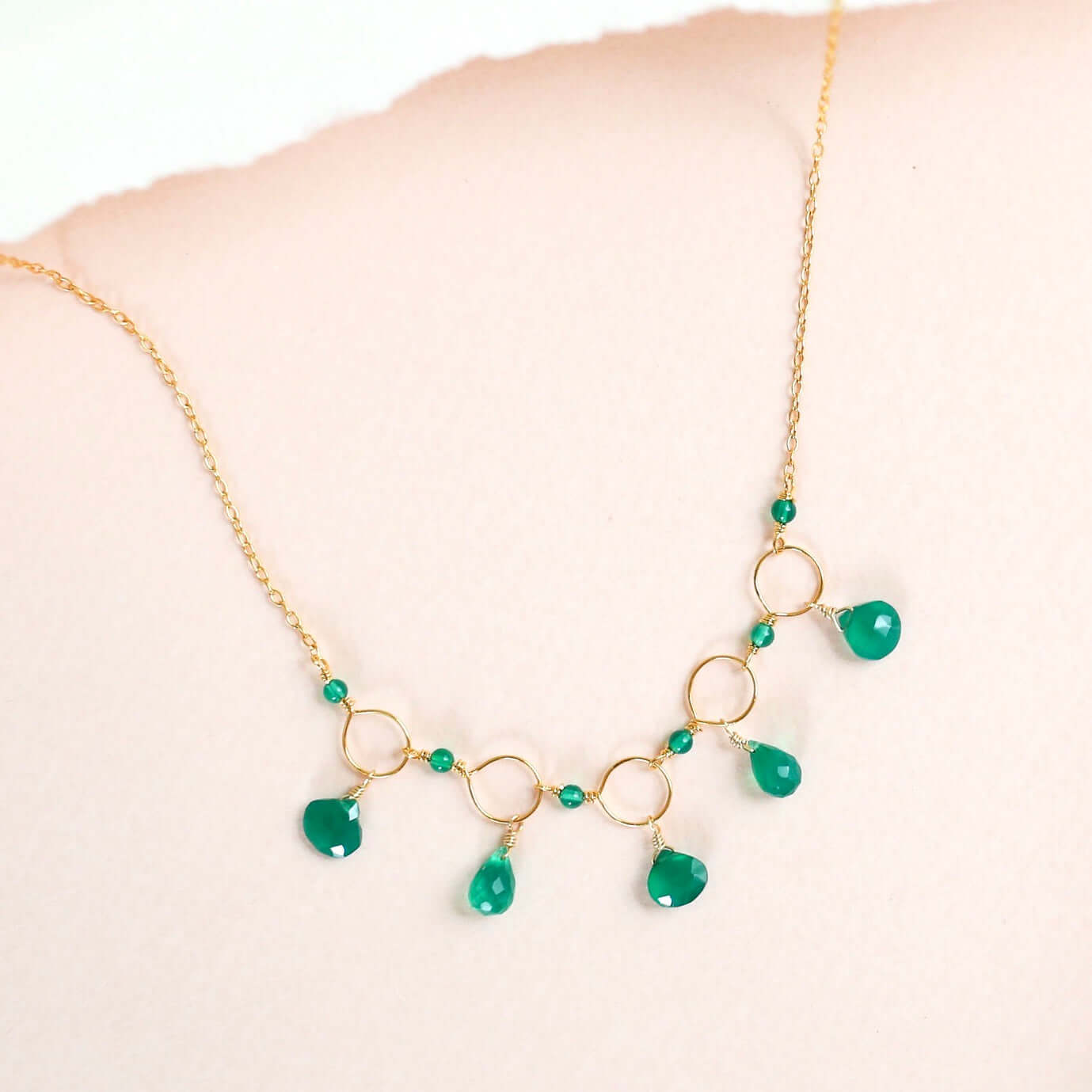Black Spinel Gemstone Mini Sparkler Necklace