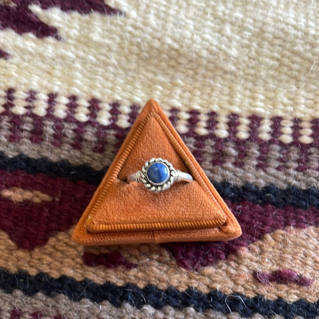 Handcrafted Lapis & Sterling Silver Twist Ring